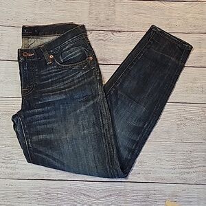 Lucky Brand 0/26 slightly faded/distressed sienna cigarette jeans
